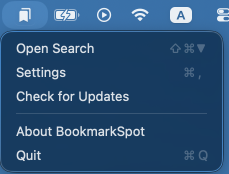 Menu bar menu